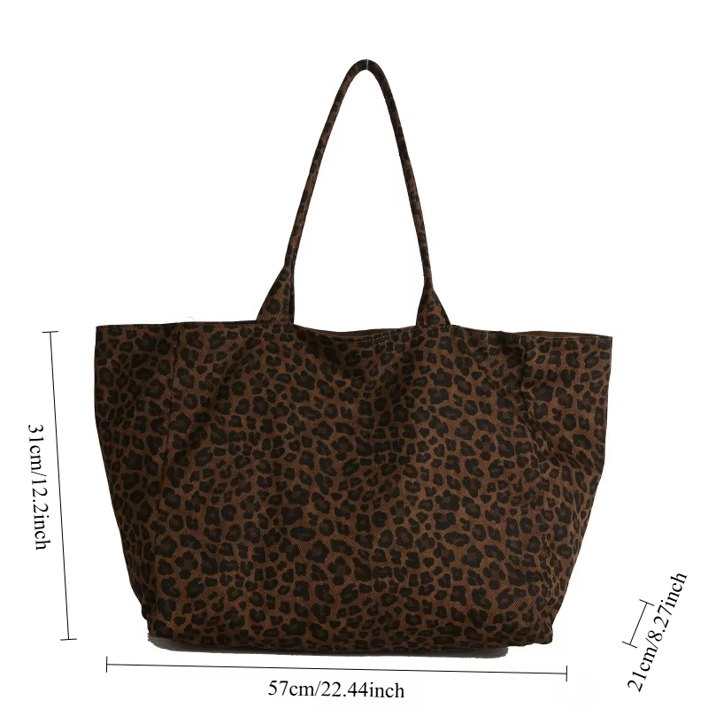 Sac fourre-tout imprimé léopard à la mode pour femmes