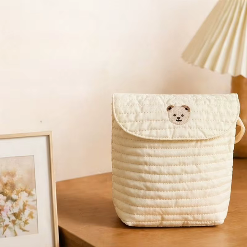 Sac à couches pour bébé motif ours de dessin animé, sac de rangement pour couches, mini sac à main multifonctionnel, sac de maman, organiseurs de couches, articles pour bébé