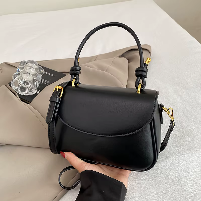 Petit sac fourre-tout élégant en cuir PU pour femmes