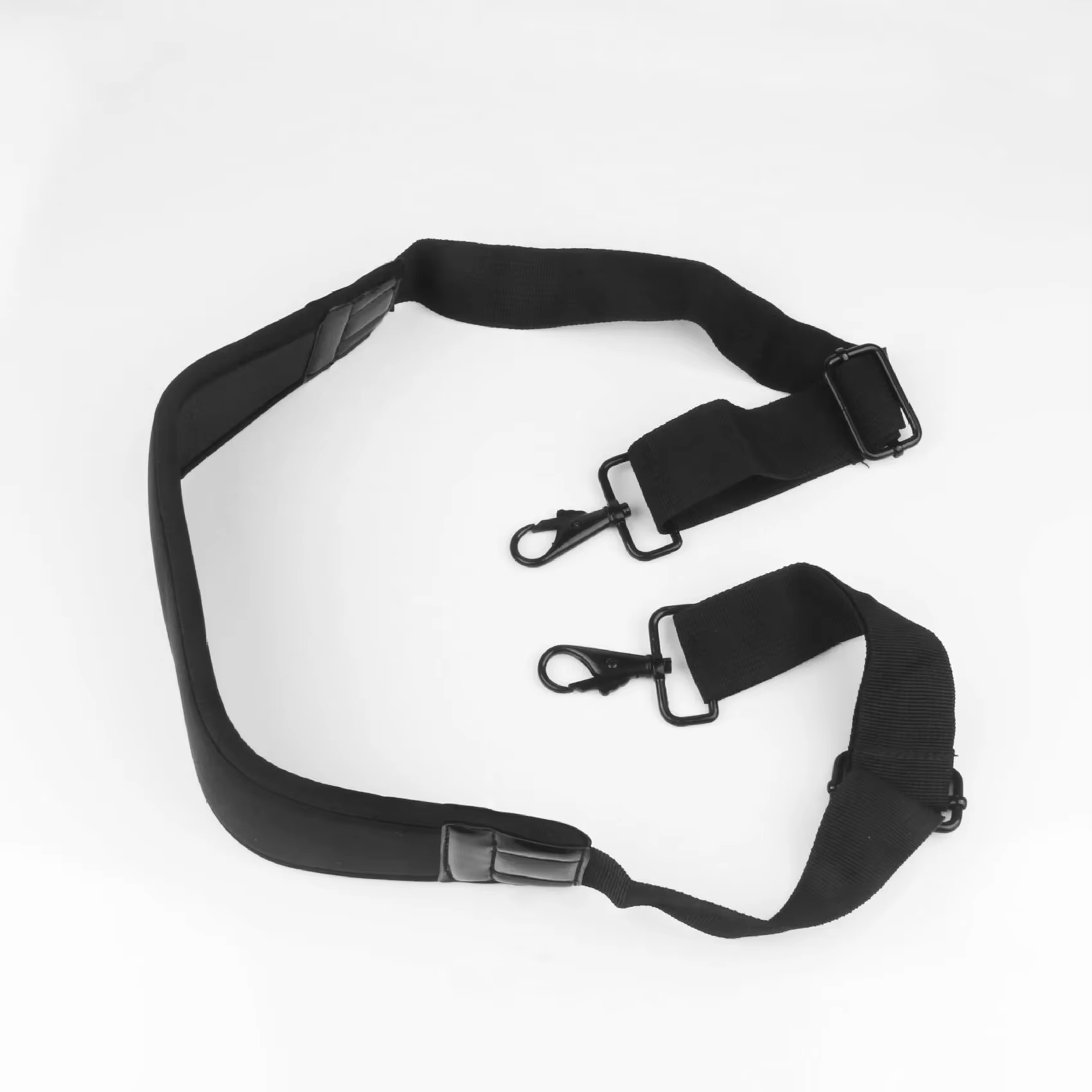 Sangle de sac à bandoulière réglable noire avec doubles crochets pour sac stabilisateur d'appareil photo d'ordinateur portable Canon Nikon