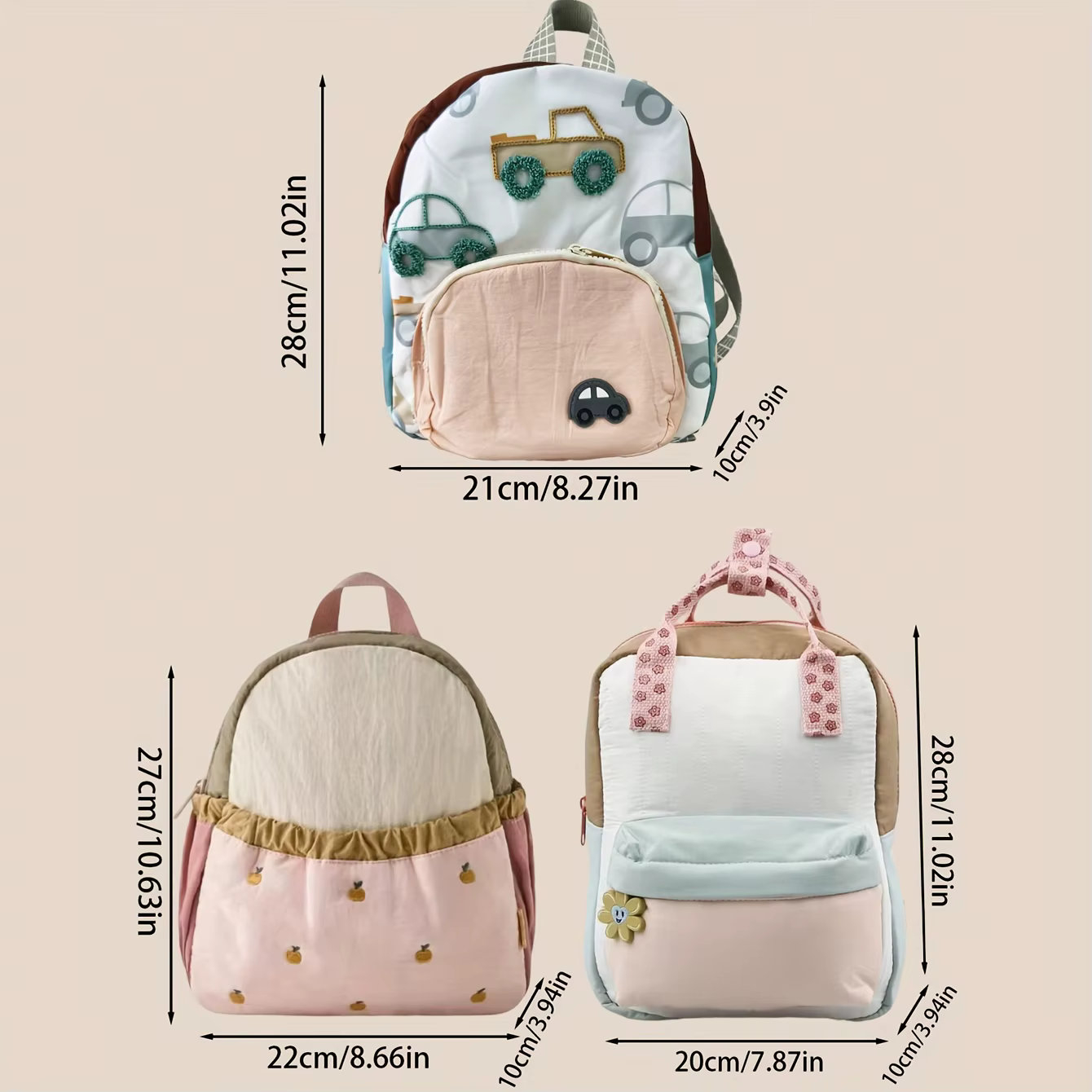 Sac à dos extérieur automne hiver pour enfants - Nom personnalisé