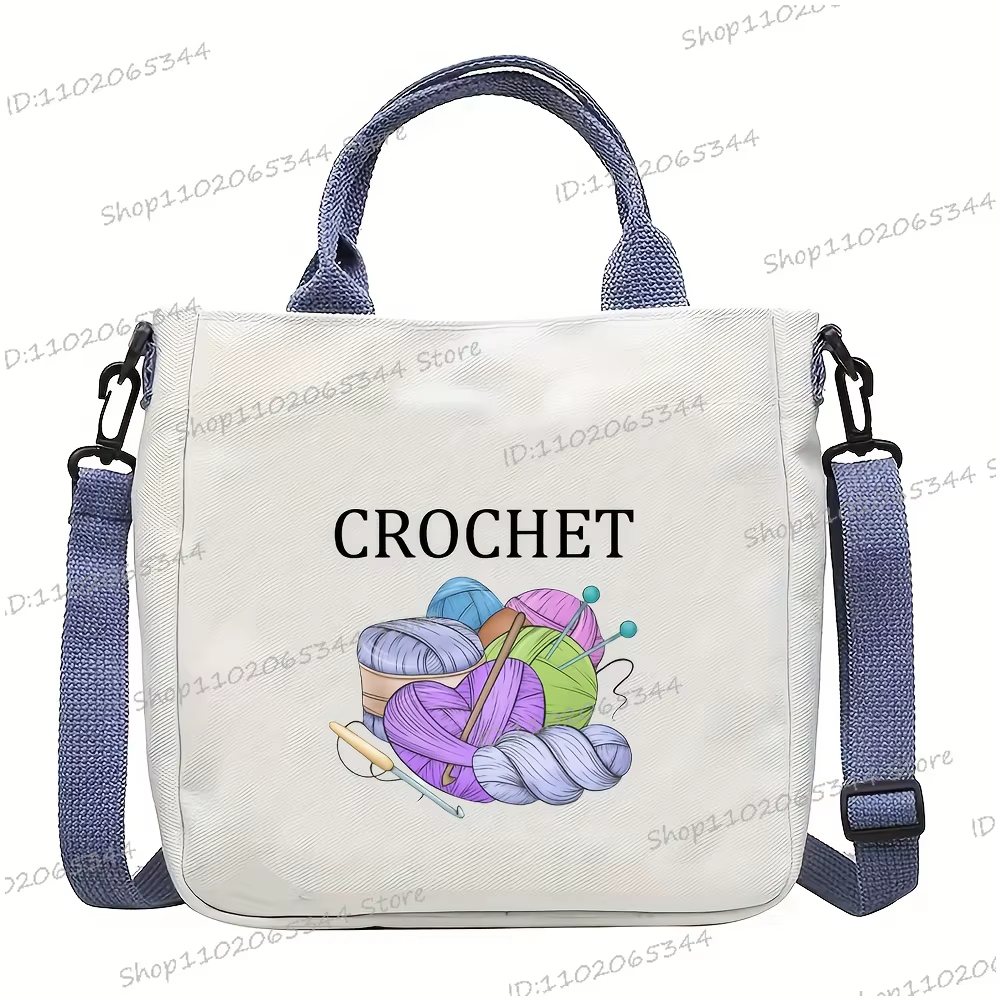 Sac à bandoulière sur le thème du crochet pour femme