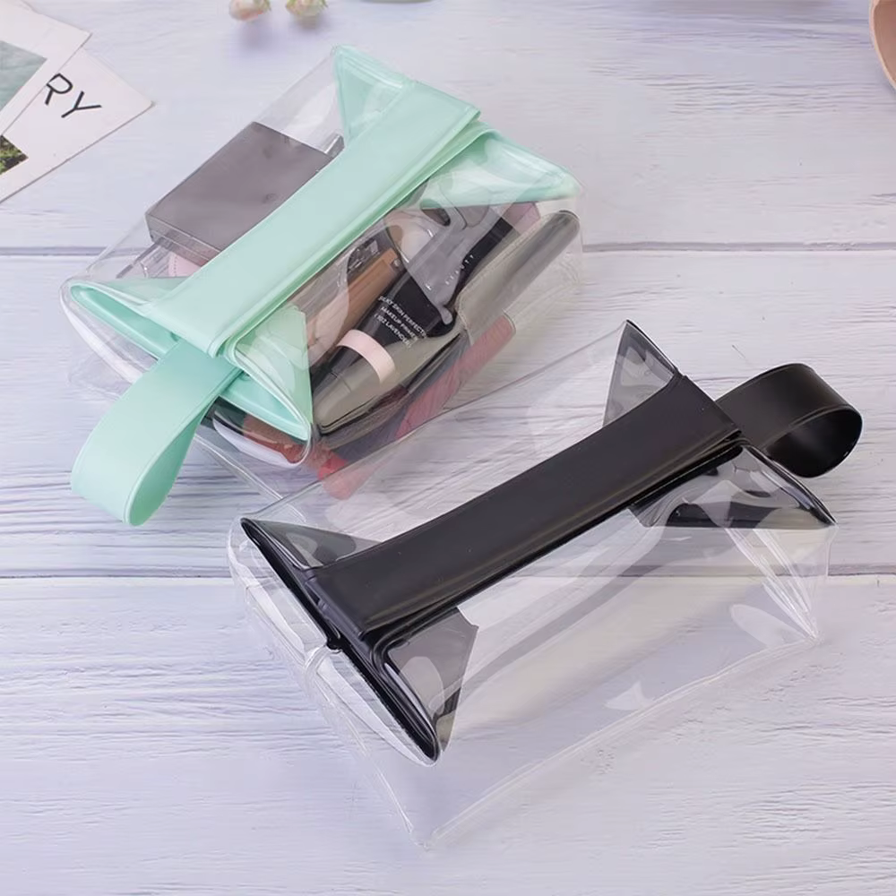 Sacs de toilette transparents à fermeture magnétique