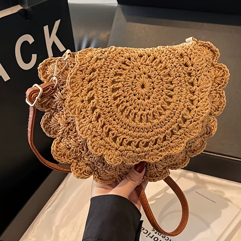 Nouveau sac à main vintage tressé