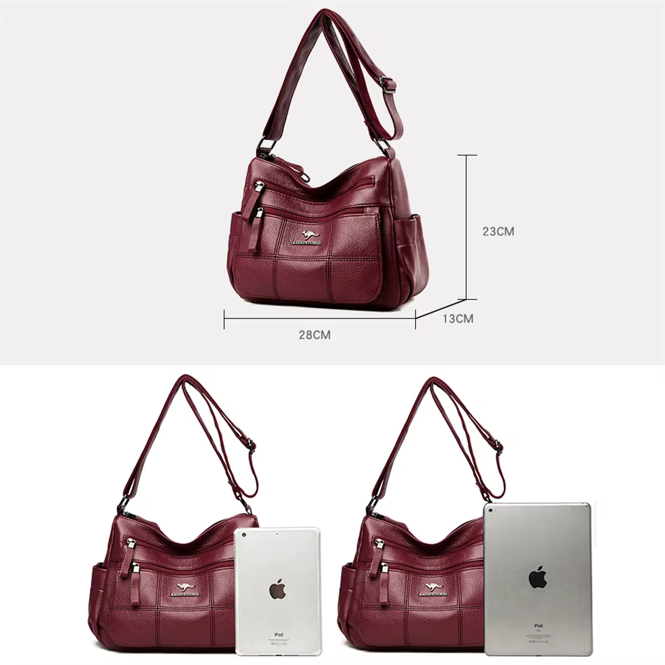 Sac à main en cuir véritable pour femmes