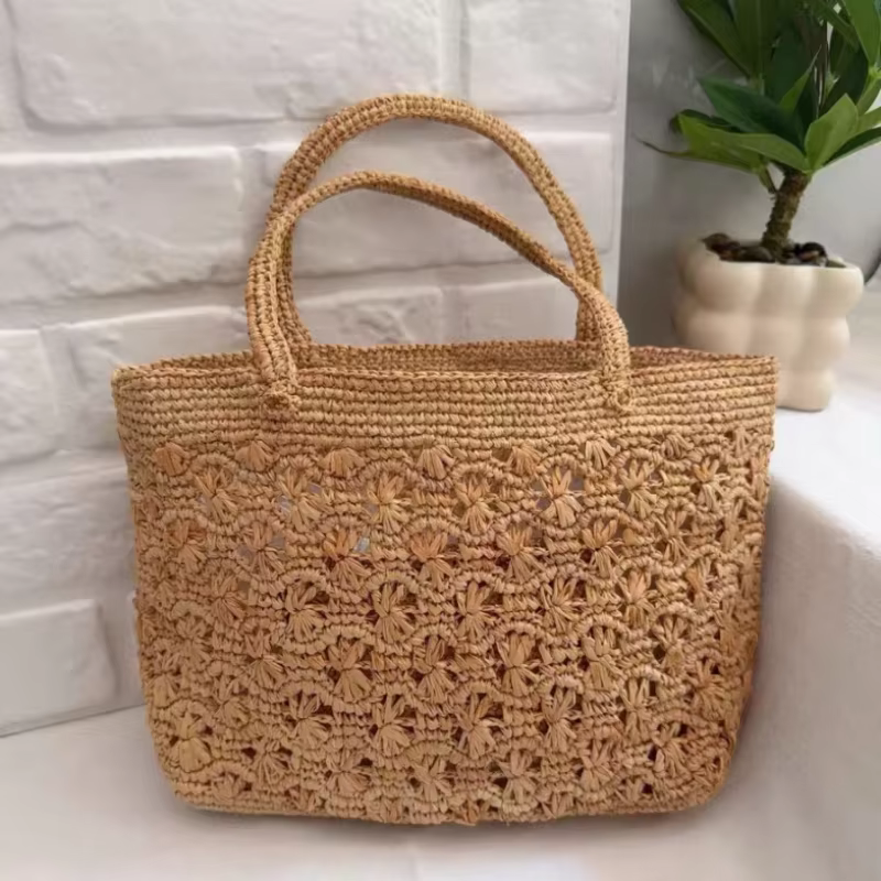 Sac fourre-tout en raphia français