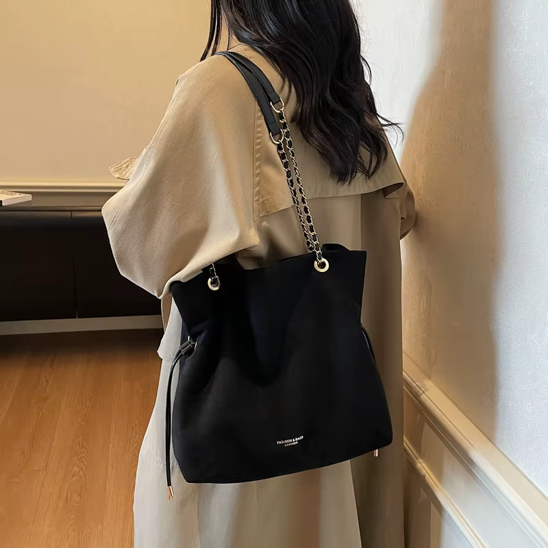Sac à bandoulière en daim pour femmes