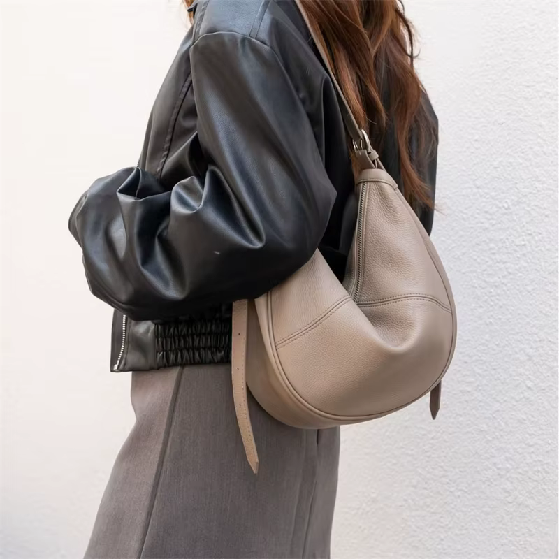 Sacs Hobo en cuir véritable BURMINSA pour femmes