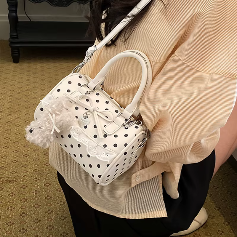 Sac bandoulière Lolita à pois pour femme