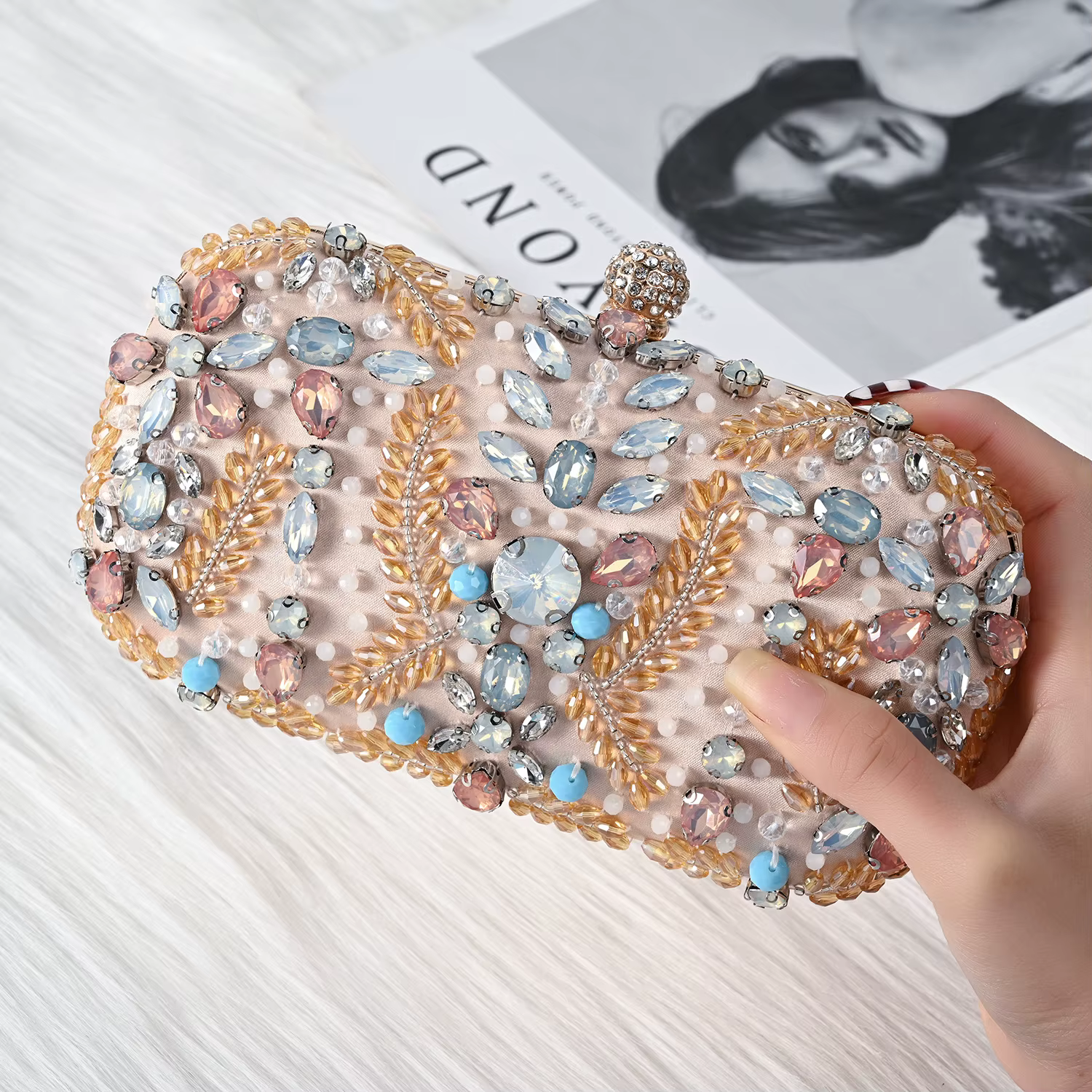 Sac à main de luxe en perles pour femmes
