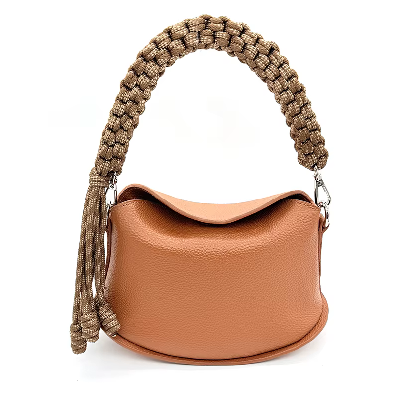 Sac à main vintage en cuir véritable pour femme