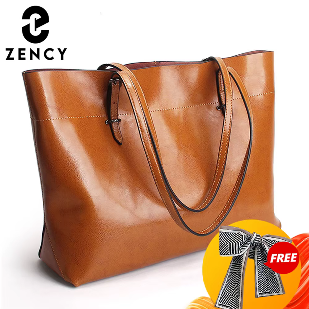 Sac à main en cuir véritable marron pour femme