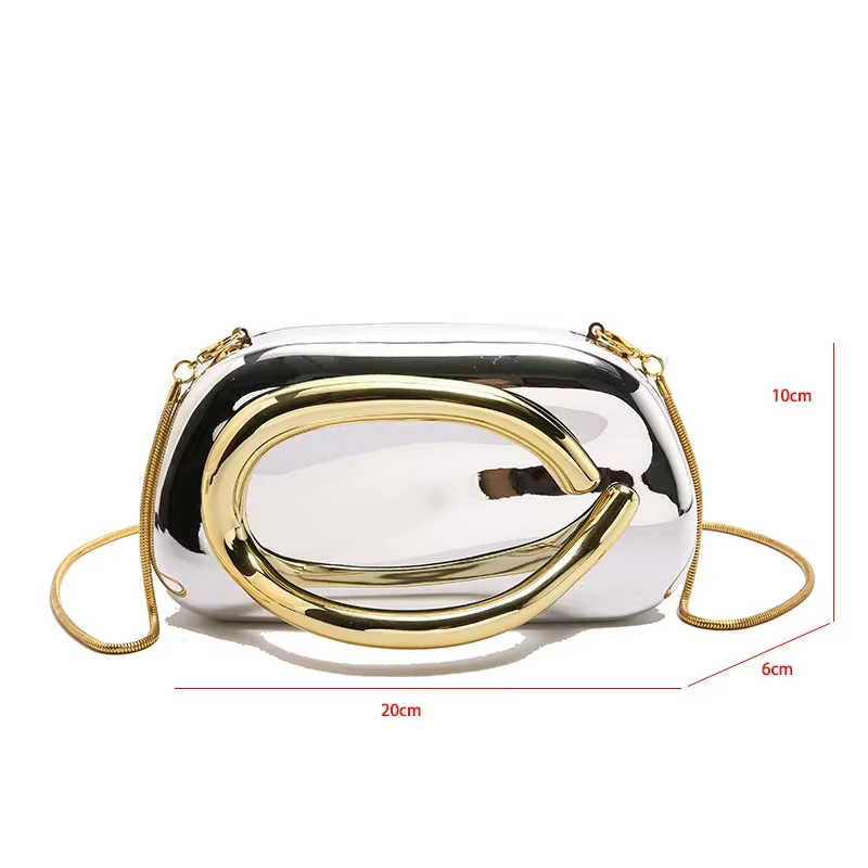 Boîte de fermeture en or pochette femmes soirée de mariage mignon sac à main sac