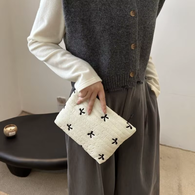 Sac à main coréen élégant avec nœud papillon