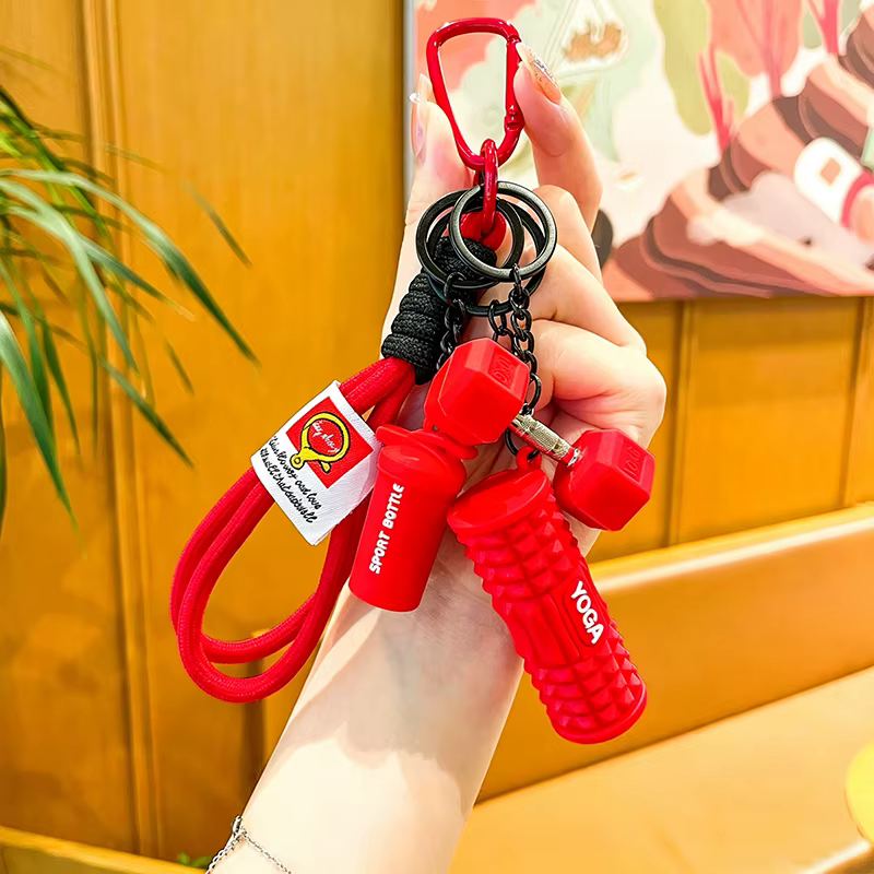 Mini porte-clés haltères détachables pour femme
