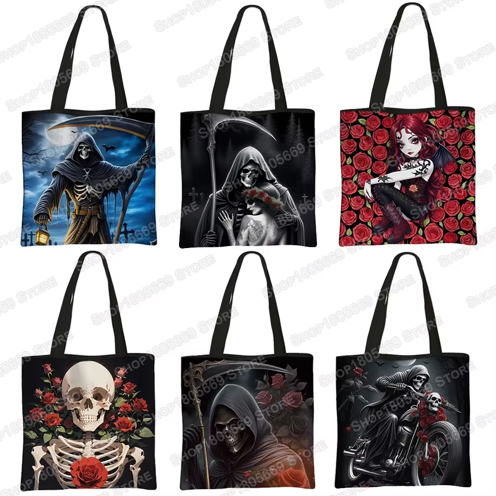 Sacs à main Horror Death Skull Rose