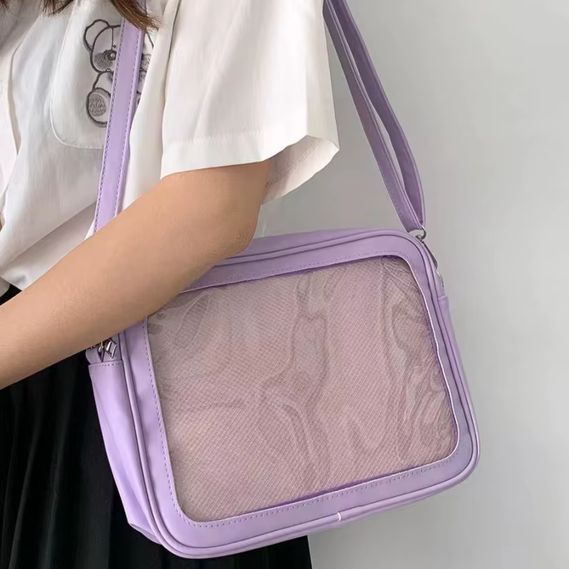 Sacs à bandoulière en cuir PU JK pour lycéennes, sacs à main Itabag transparents pour femmes, sac initié, Bolso, Apanese, nouveau