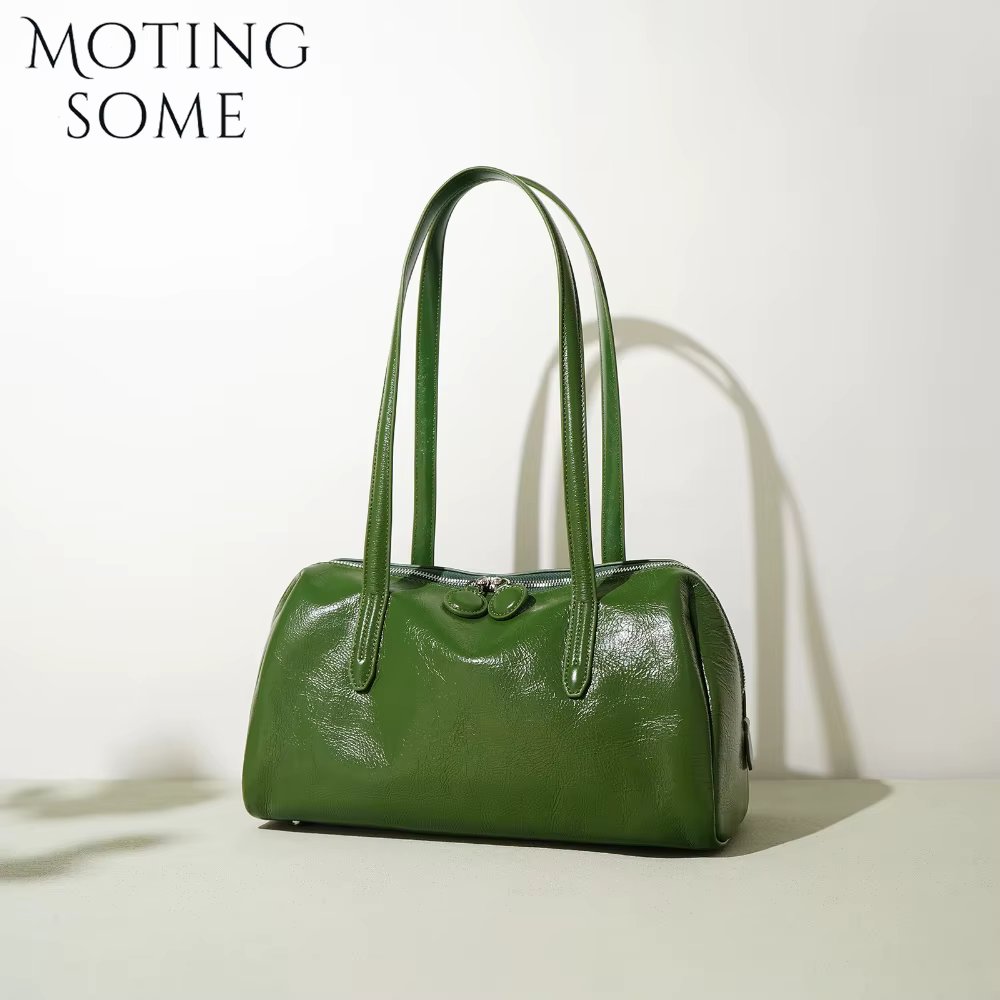 Motingsome-Sac à main en cuir de vachette vintage pour femme