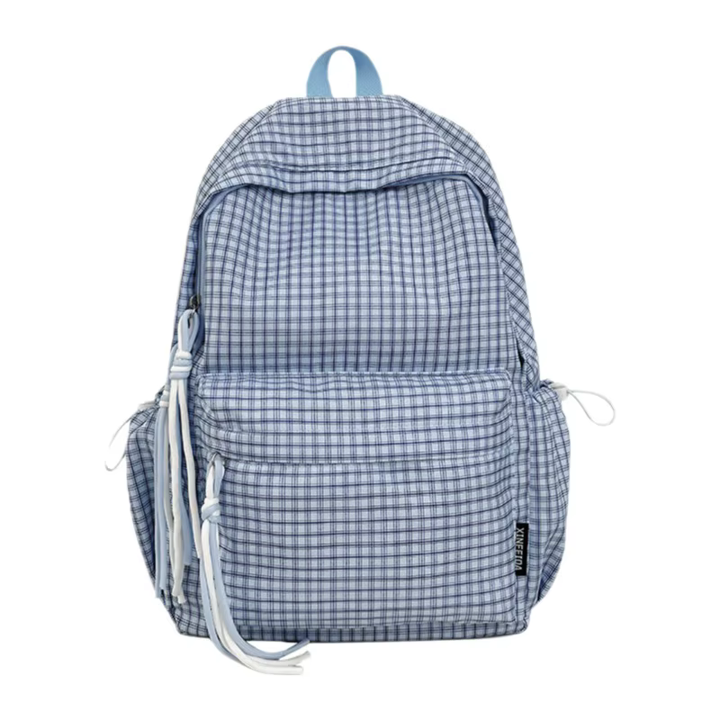 Sac à dos de voyage à motif quadrillé original