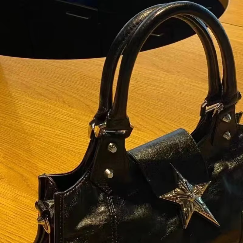 Y2K coréen gothique étoile fille noir sac esthétique Vintage fée Grunge Punk Goth sac à main épaule sacs