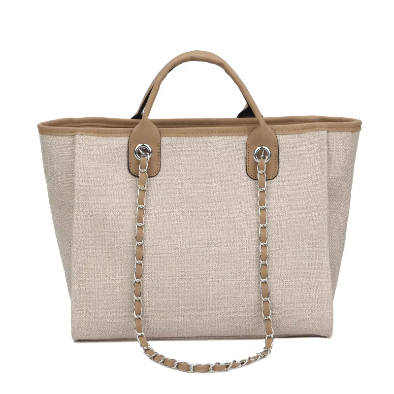 Sac à main en toile de grande capacité pour femmes