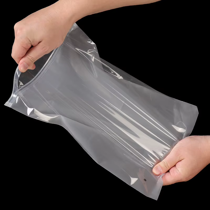 Sacs transparents givrés à fermeture éclair