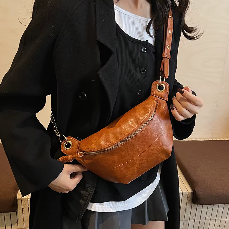 Sac de taille tendance pour femmes en cuir Pu Fanny
