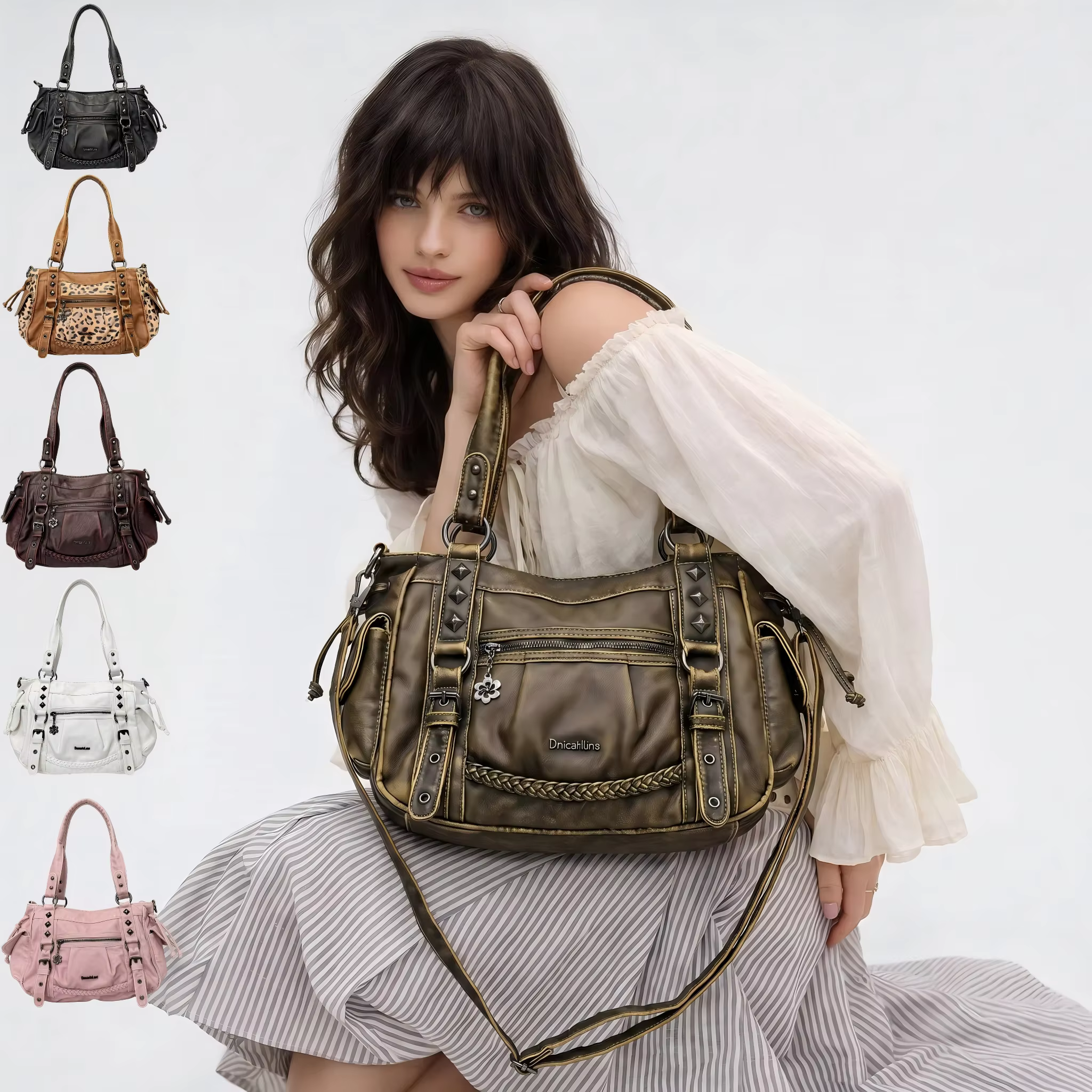 Sac fourre-tout vintage Y2K pour motardes