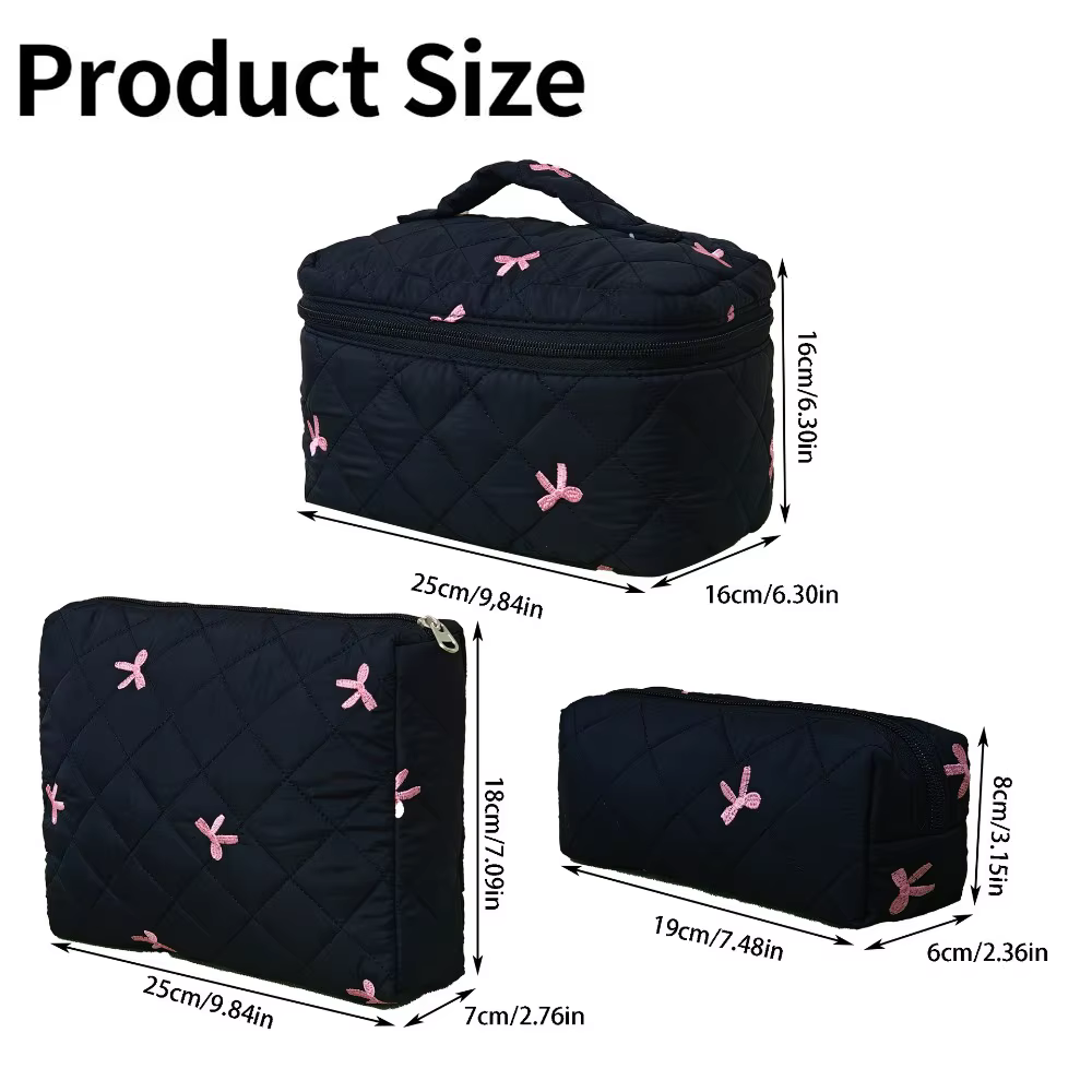 Trousse de maquillage Portable noire