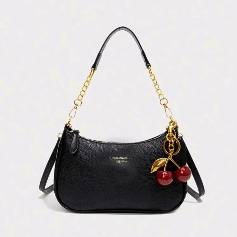 Sac à bandoulière avec pendentif cerise pour femmes