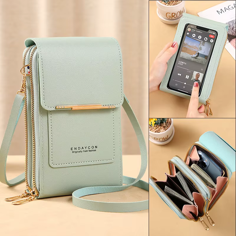 Sac à bandoulière en cuir souple pour femme