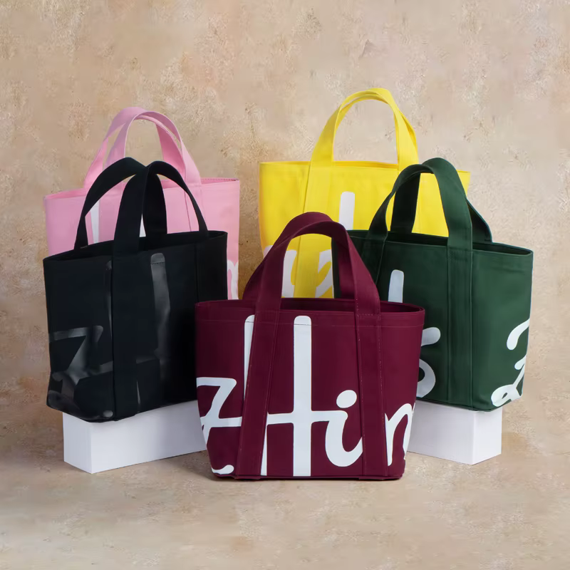 Nouveau sac fourre-tout tendance en coton avec logo