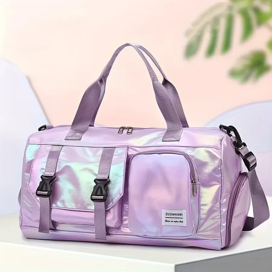 Sac polochon de voyage en nylon pour femmes de grande capacité