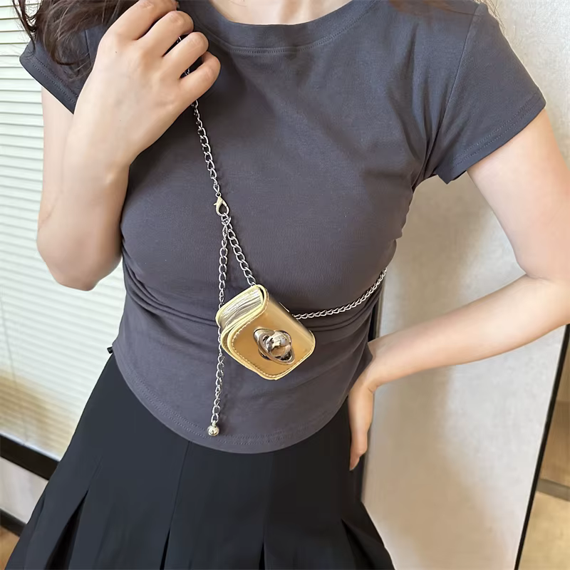 Mini sac messager au design rétro pour femmes
