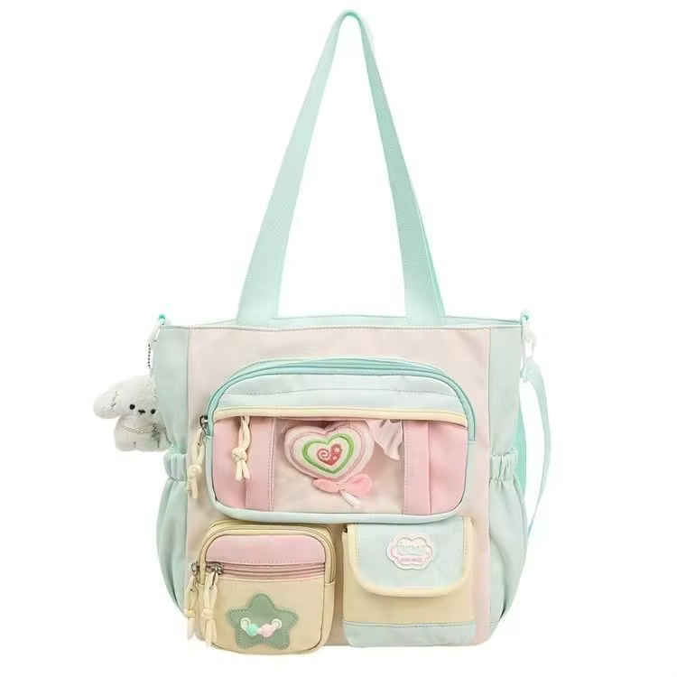 Nouveau doux et mignon fille Ulzzang dessin animé Ita sac Style Preppy grande capacité sac fourre-tout décontracté une épaule sac à bandoulière
