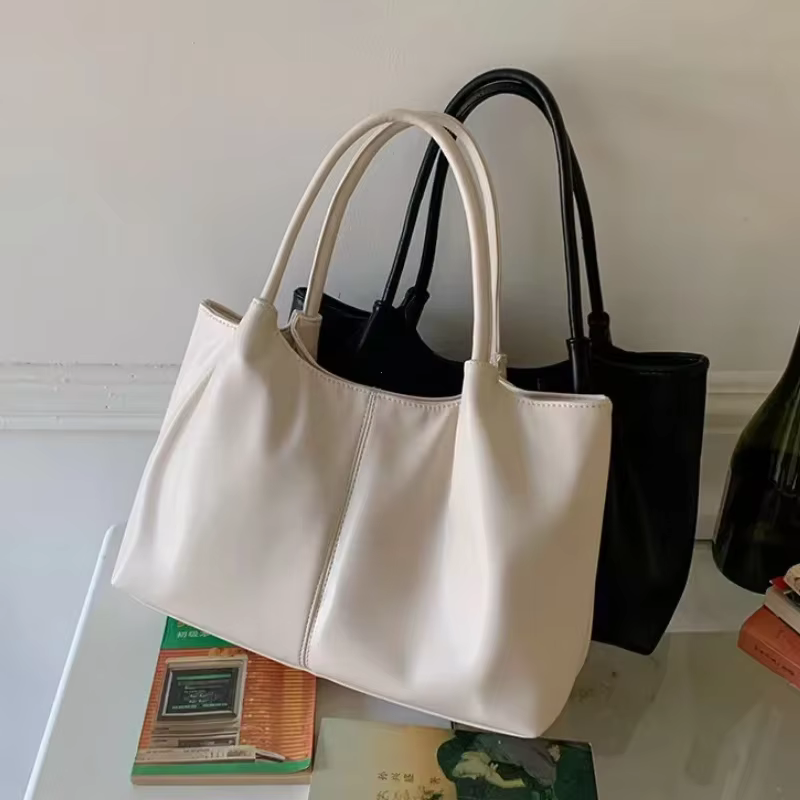 Sac à bandoulière blanc Simple en cuir PU pour femmes