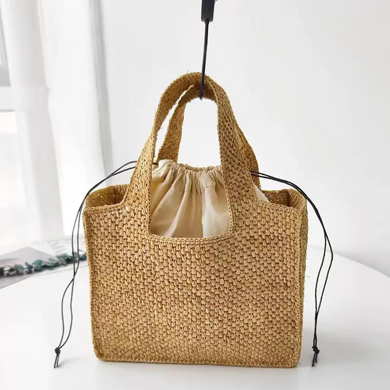 Été raphia paille femmes vacances tissé plage sac à bandoulière capacité Simple sac à main classique simplicité luxe concepteur sac fourre-tout