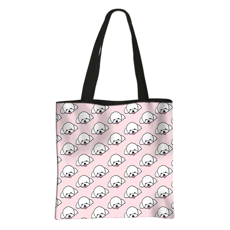 Sac fourre-tout en toile réutilisable pour femme
