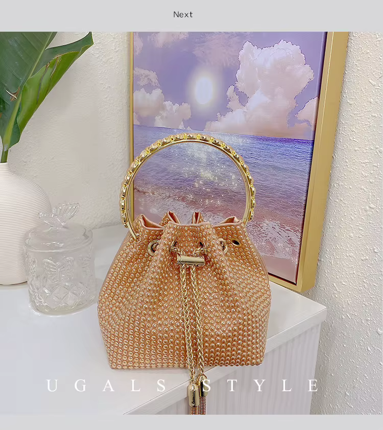 Sac seau diamant en Satin pour femmes