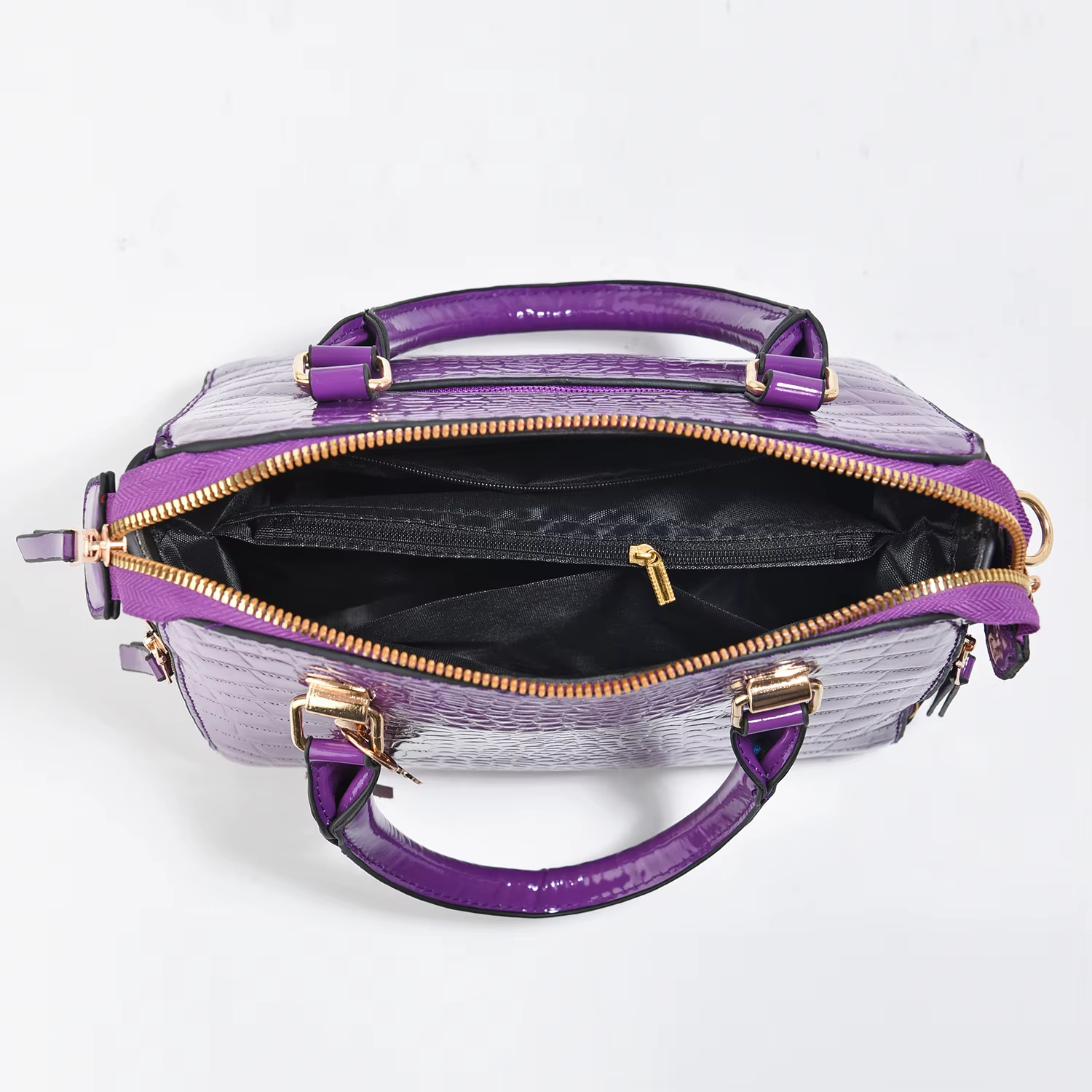 Luxueux sac à main fourre-tout en relief crocodile – Sac