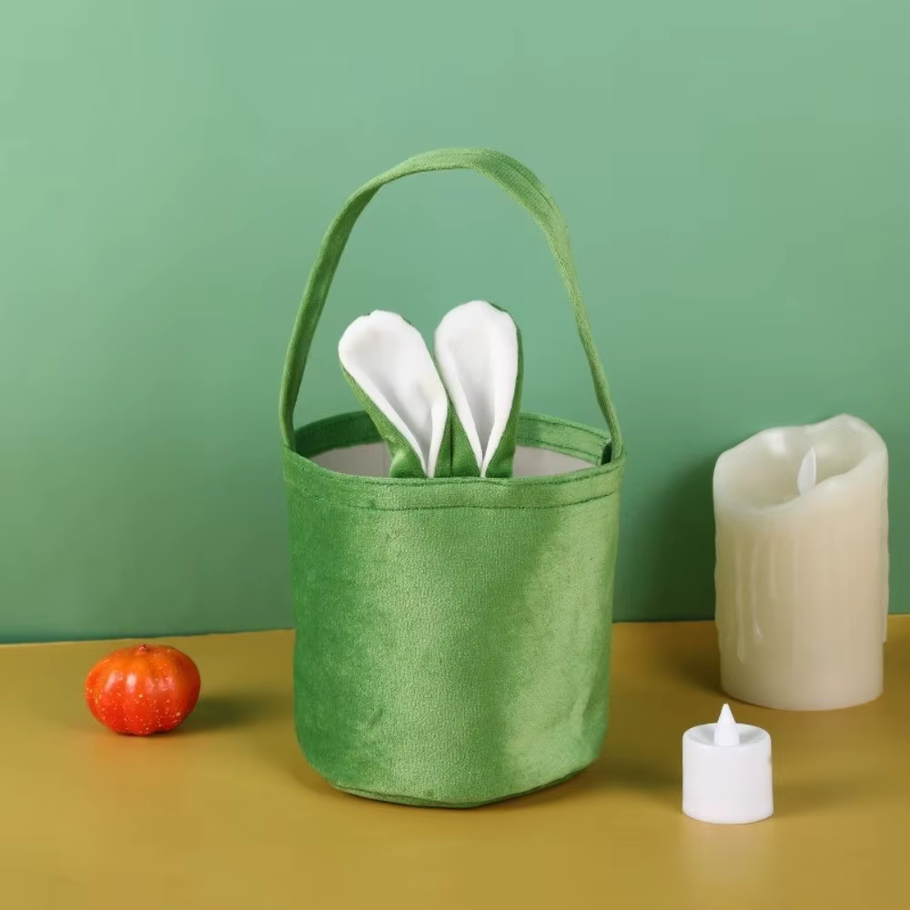 Sac fourre-tout en tissu avec oreilles de lapin mignonnes