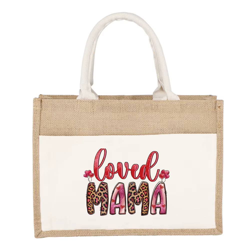 Sac fourre-tout portable en jute, sacs à provisions, série spinale, sacs à main de plage légers, 35% lin, sacs de rangement d'épicerie