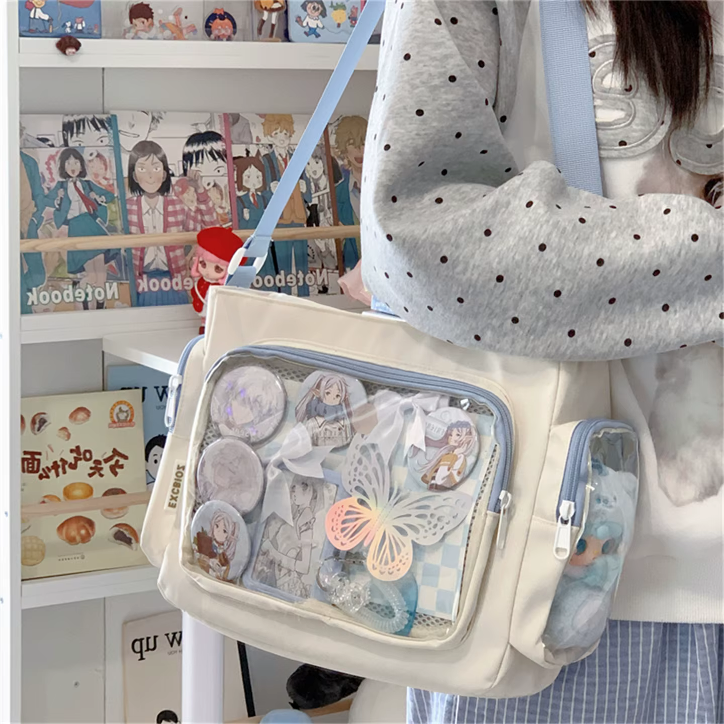 Sac bandoulière transparent tendance pour filles
