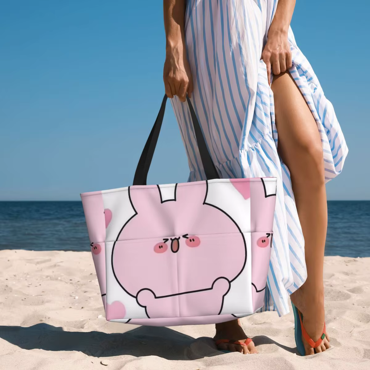 Sac fourre-tout de plage Fun Asamimichaan Cute Asamimi