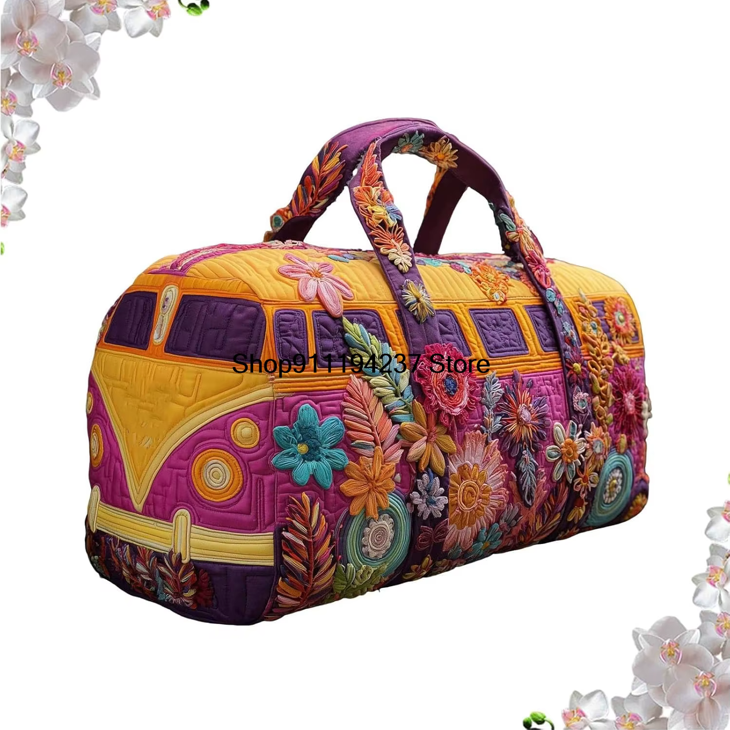 Sac de voyage matelassé Hippie Van