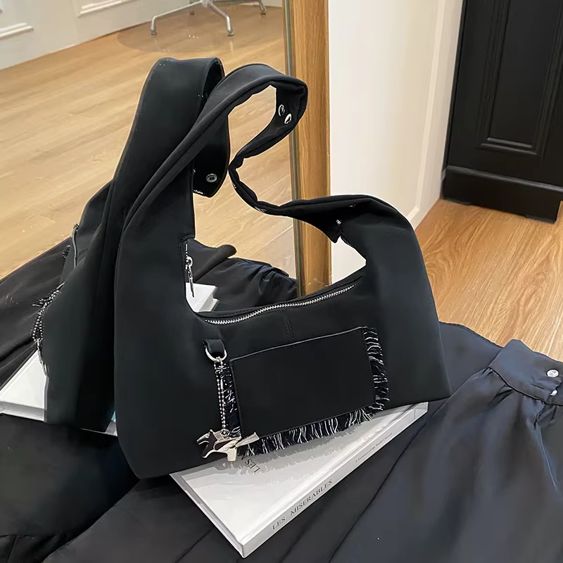 2025 nouveau Design sacs à main en Nylon femmes Hobo sac à bandoulière grande capacité Portable fourre-tout mode femme