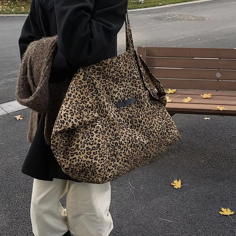 Leftside-Sac à main design léopard pour femme