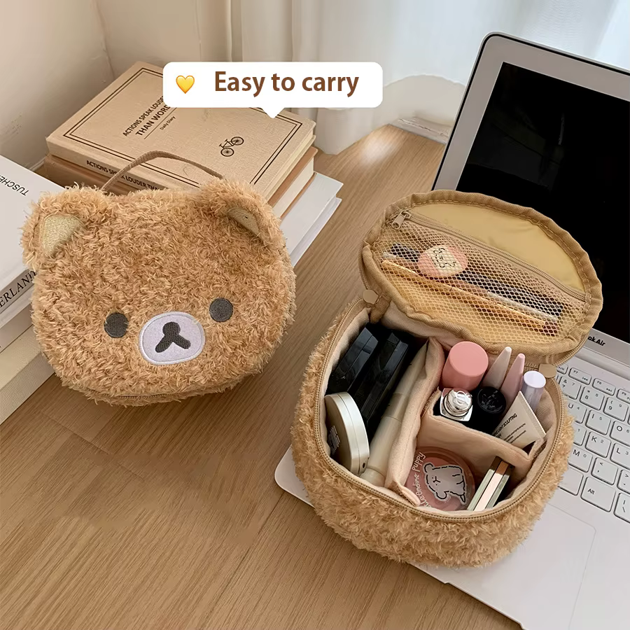 Étui de maquillage en peluche