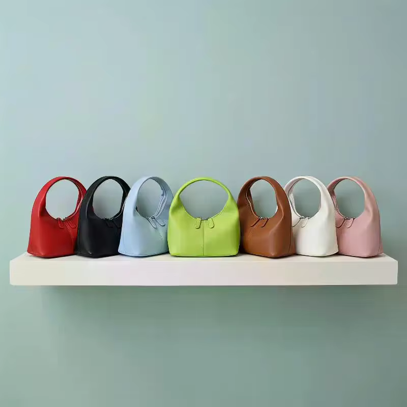 Mini sac hobo en cuir PU avec poignée supérieure et fermeture éclair