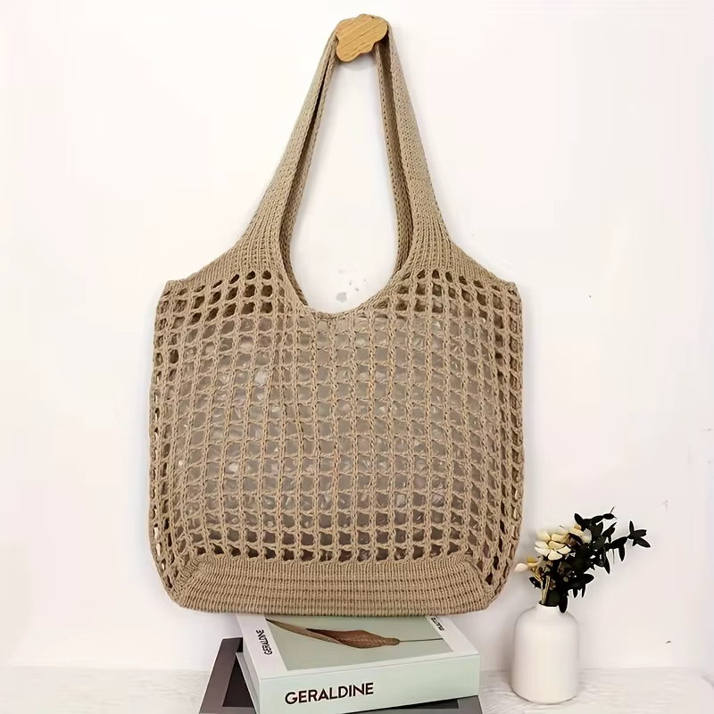 Sac fourre-tout de plage au crochet pour femme